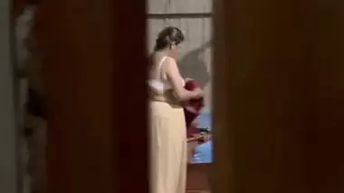 Mom wearing bra caught by horny son viral incest