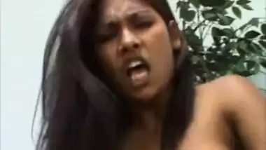 Tight wet black pussy in an interracial sex video